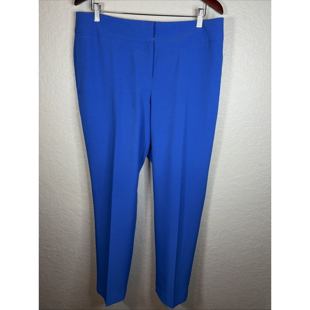 Black Label by Evan Picone Womens Blue Stretch Straight Leg Office Slack, 12
